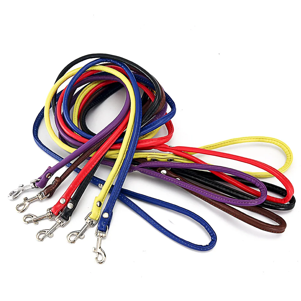 ПУ большой Поводок для собаки кожаный длинный поводок собак ошейник улицы