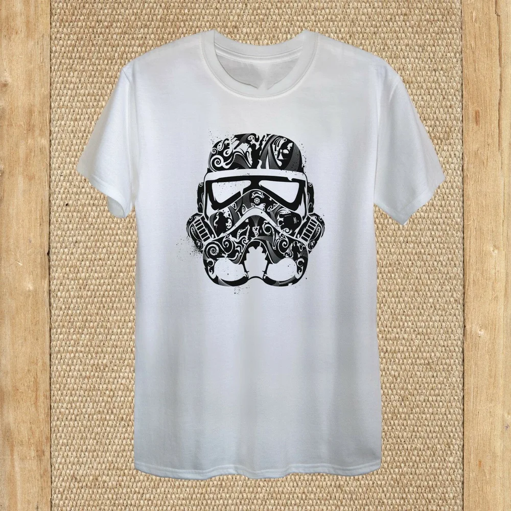 Штурмовик из &quotЗвездных Войн&quot Шлем Арт футболка дизайн Дарт Вейдер Хлопок