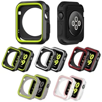 silicone cover for apple watch case 44mm 40mm iwatch case 42mm38mm bumper protector apple watch series 6 5 4 3 se accessories
