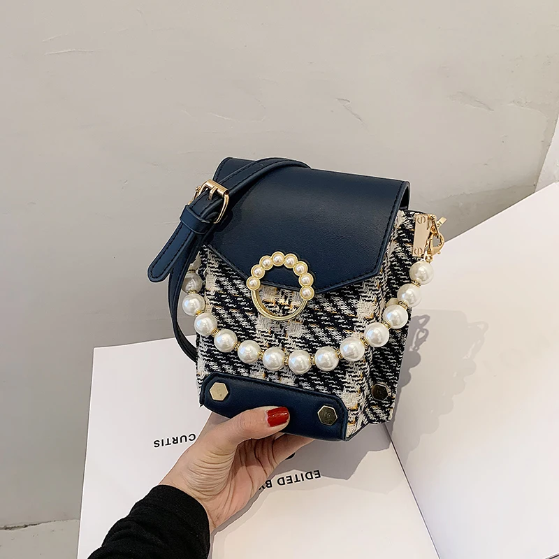 

Gryan Beaded small handbag ladies mini messenger bag fashion shoulder bag summer new mobile phone bag rivet female bag