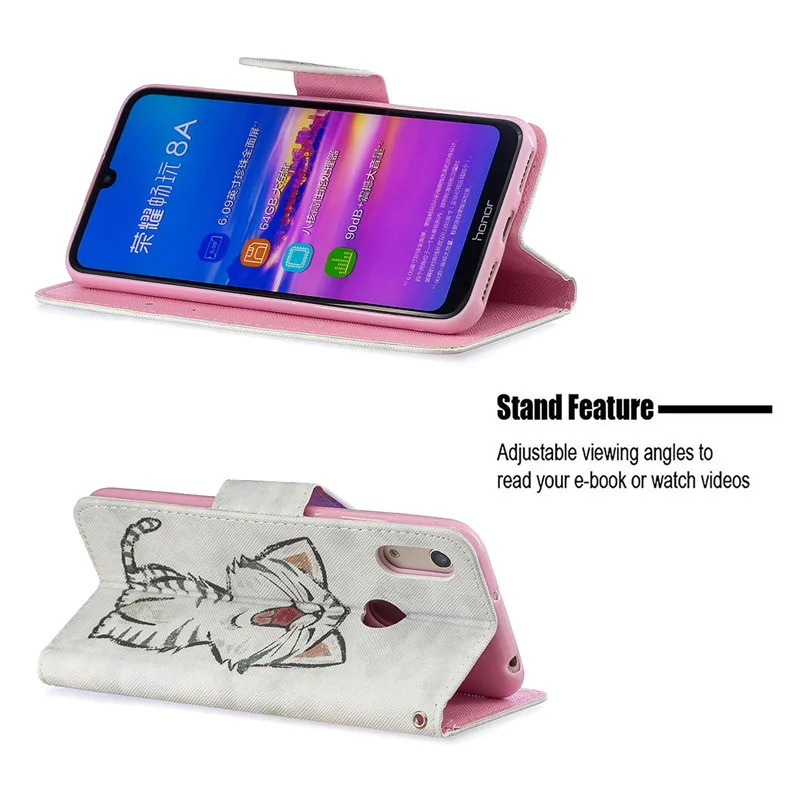 Huawei Y6 Case Leather Case on For Coque Huawei Y6 Cover for Huawei Y 6 Y6 Prime Case Fundas Wallet Cover