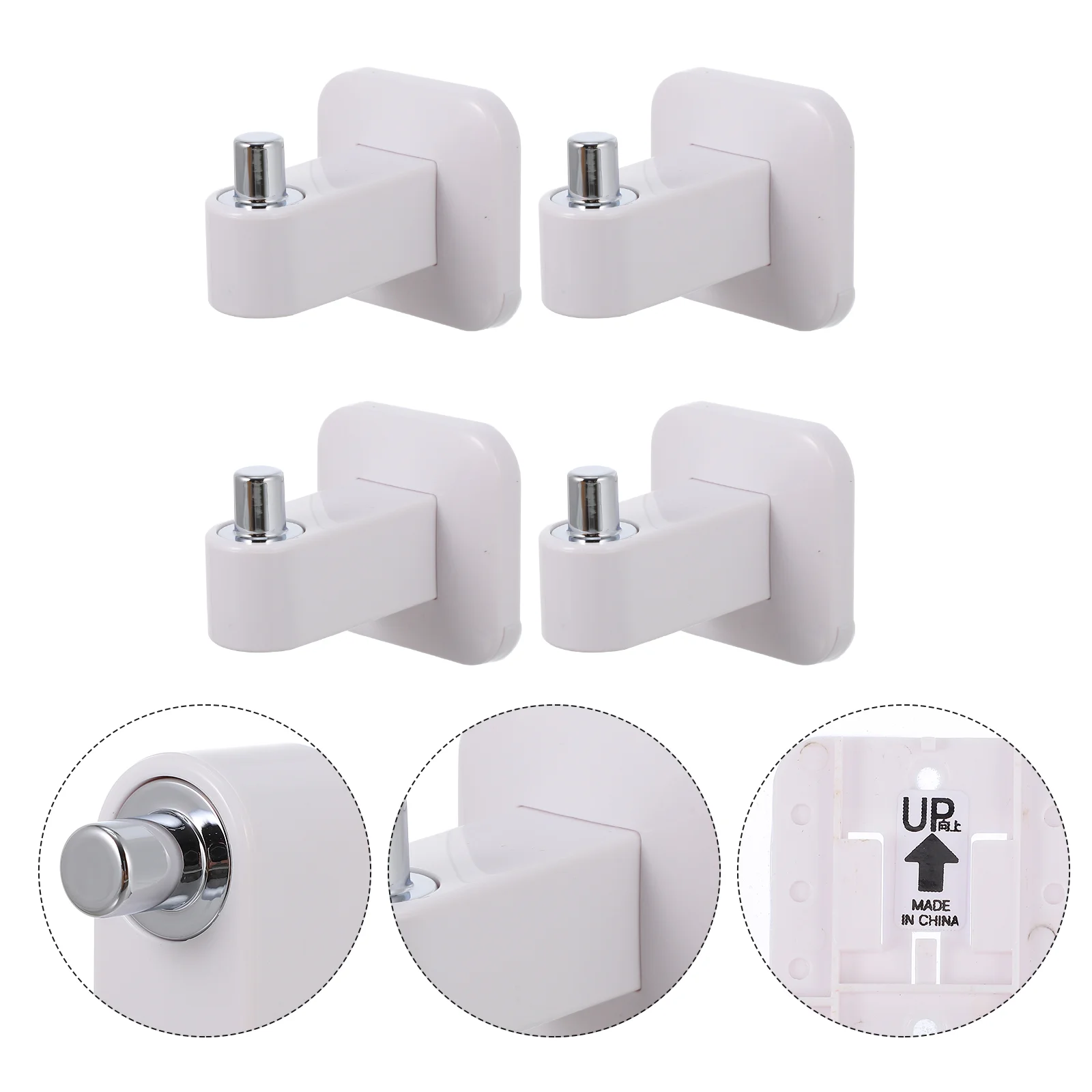 

4pcs Self Adhesive Shower Hanger Hooks Shower Towel Hanging Hook for Wall