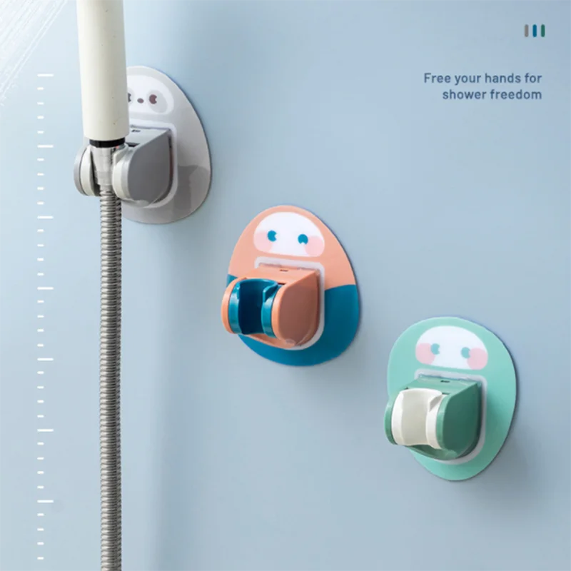 

Shower Bracket Free Punching Nozzle Hanging Seat Fixed Adjustable Shelf Bathroom Children's Flower Drying Shower Base