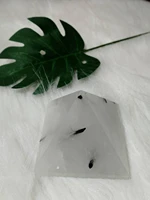 natural black tourmaline pyramid crystal flat bottom tower single point healing mineral gemstone wholesale
