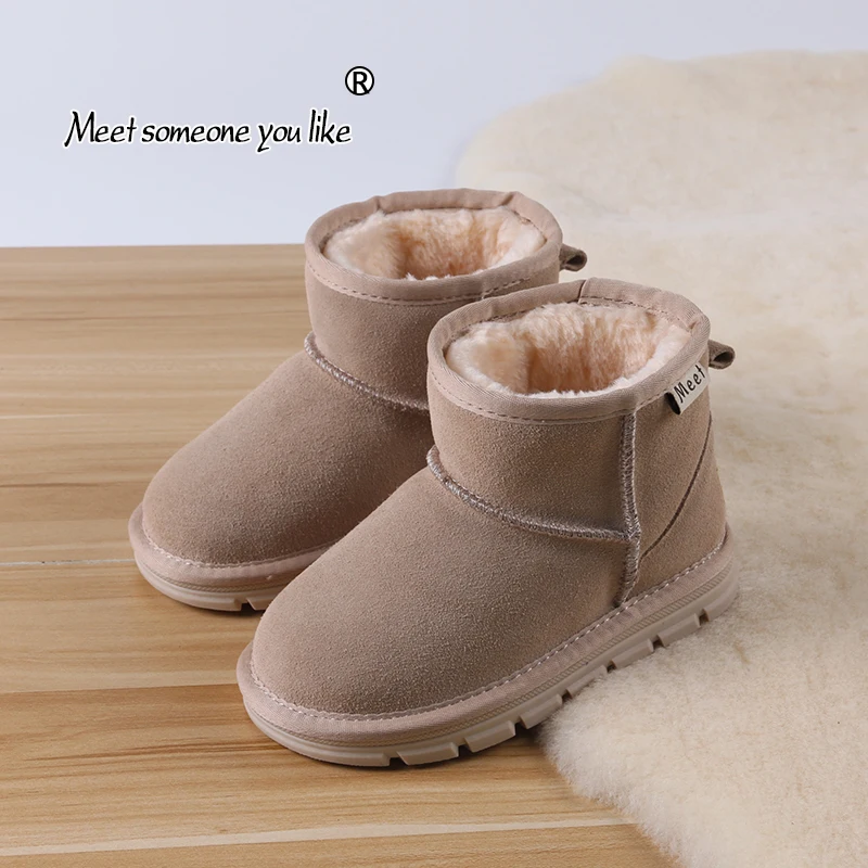 Популярные зимние ботинки для детей обувь маленьких мальчиков и девочек из