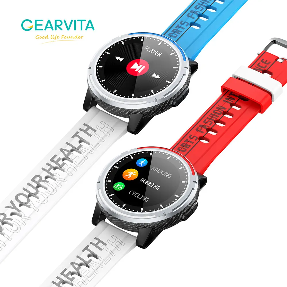 GEARVITA S26 Смарт часы Bluetooth уведомления о звонках/Музыка сердечного ритма крови