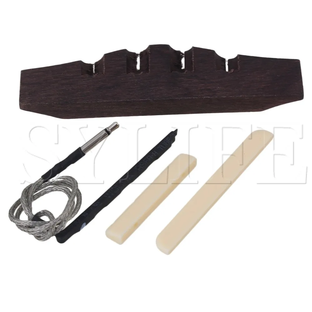 Гитара укулеле и E-акустическая мост из розового дерева пластиковая седельная