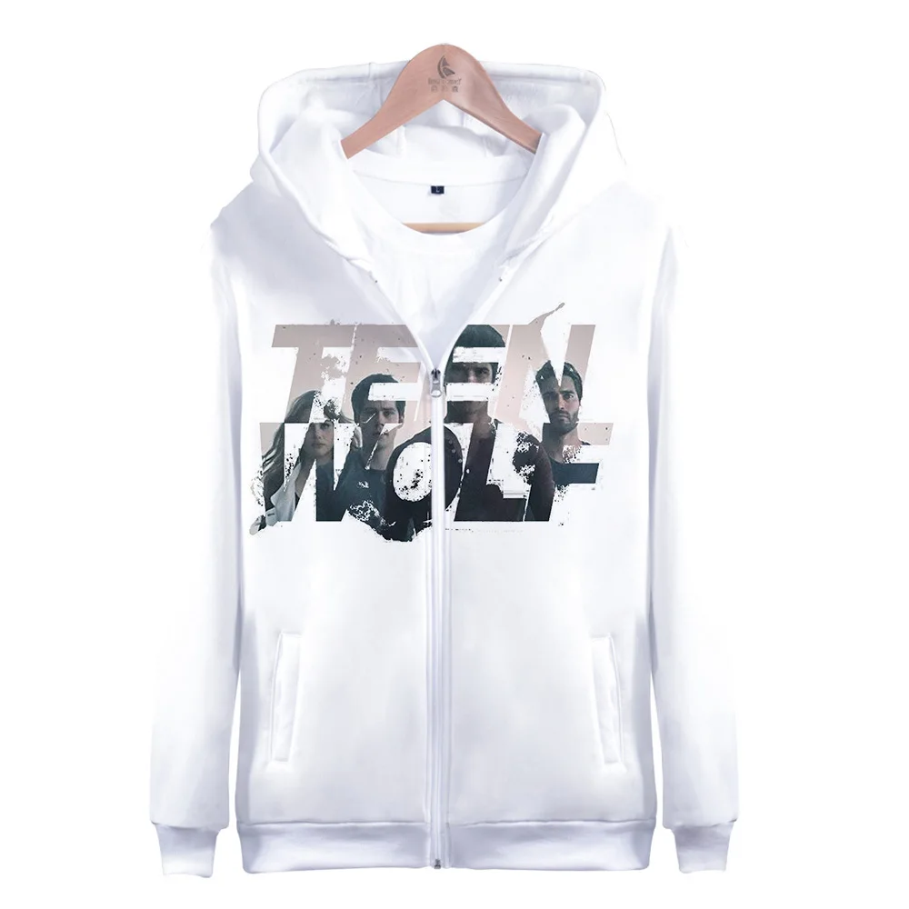 Прочный чехол Teen Wolf 3D капюшоном и застежкой молнией негабаритных толстовки для