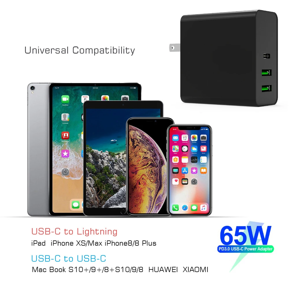 45 вт 65 вт 20в 3 25a usb type c pd зарядное устрой