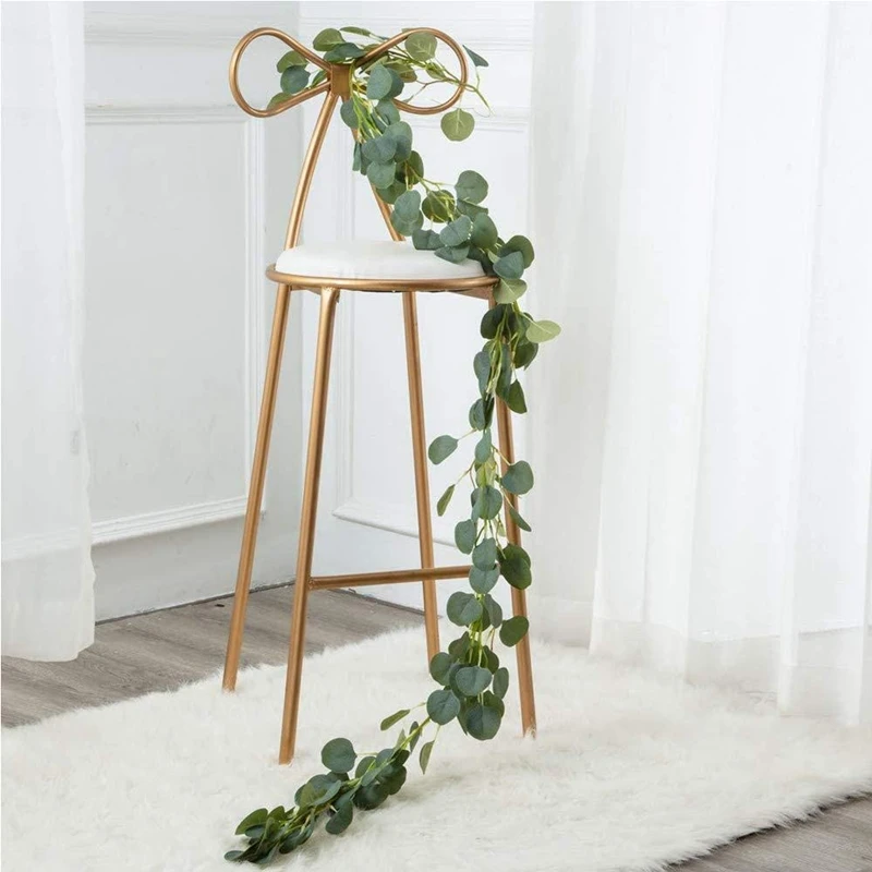 

3 Pack Artificial Eucalyptus Garland Greenery Eucalyptus Vines Faux Silver Dollar Eucalyptus Strands for Wedding Decor