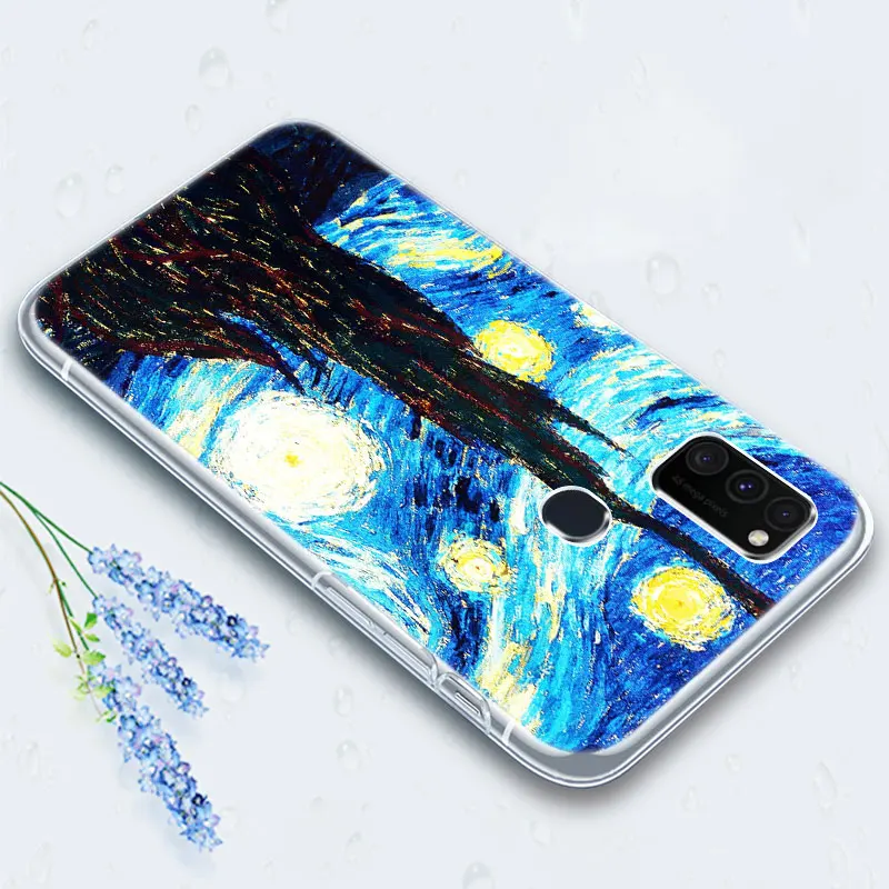 Силиконовый чехол с изображением Ван Гога для Samsung Galaxy M32 M12 M11 M21 M01 M02 M30S M31S M51 A5 2017 A6