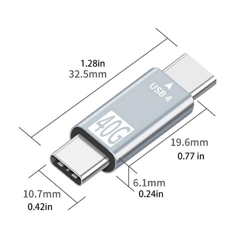 Transmission and Charging Anti-corrosion Type C Male to Adapter with Up 40 Gbps for Windows More N2UA | Мобильные телефоны и