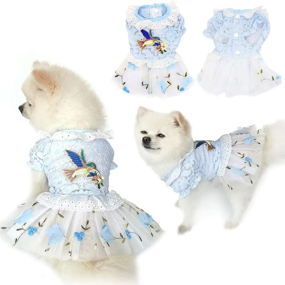 

Летняя дышащая кружевная юбка принцессы для собаки