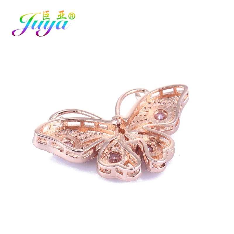 Juya DIY Золотой/Серебряный цвет декоративный соединитель бабочка кулон аксессуары