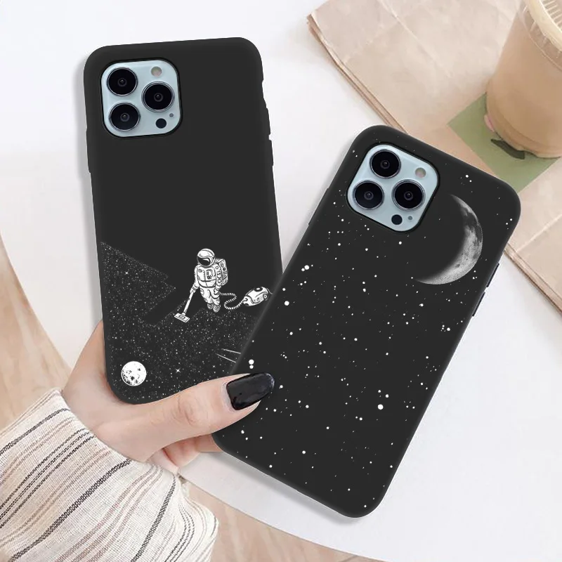 Planet Astronaut Phone Case For iPhone 13 Pro Max Case Cover iPhone 14 11 12 Mini 12Pro XR X XS SE 2020 7 8 14 Plus Cases Coque
