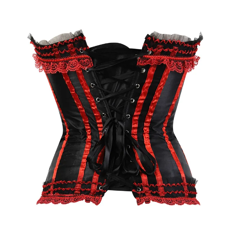 

adjustable fashion sexy ladies corset with zipper vintage style overbust corsets and bustiers floral lace top lingerie plus size