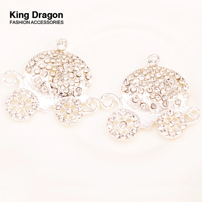 New Arrival Prince and Princess Rhinestone Carriage Button Used On Hair Craft Flat Back 20pcs/lot 30MM*32MM KD281