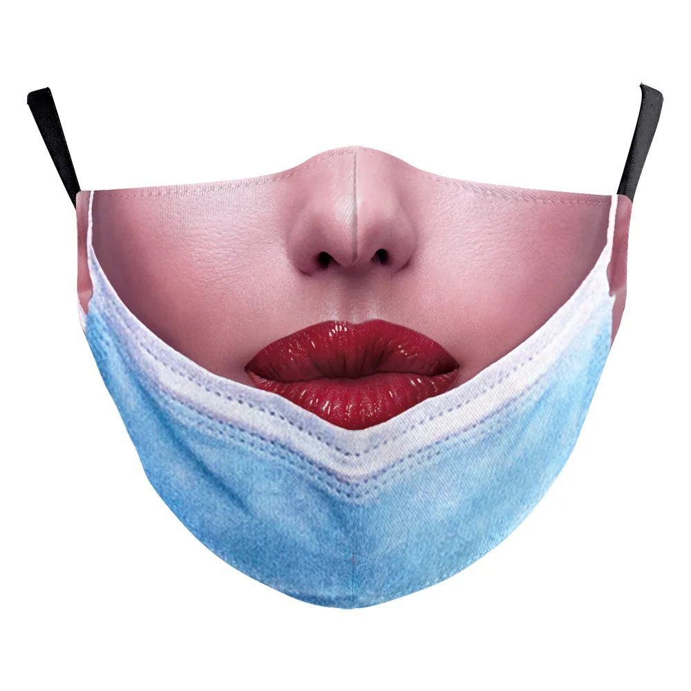 

Masque lavable Funny printed cotton Unisex Mascarilla FaceCover reusable facemask cubre bocas mascara facial Halloween cosplay