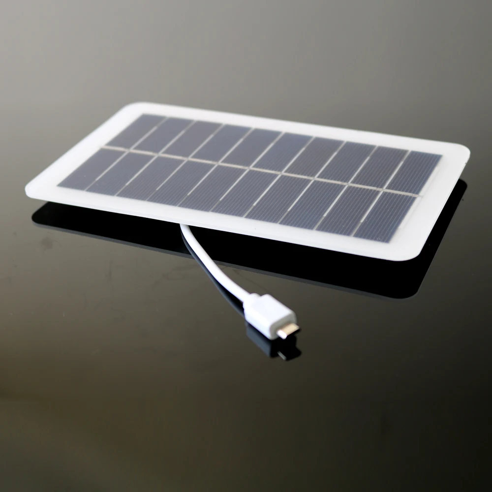 Солнечная панель постоянного тока 2 Вт 5 в USB с Micro выходом зарядное устройство