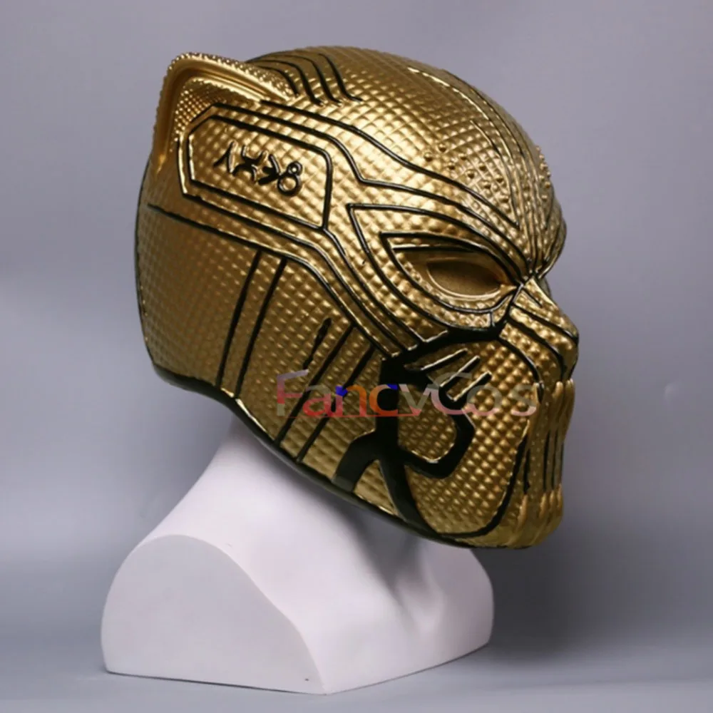 Маска для косплея по мотивам фильма золотисто-черный пантеры Erik Killmonger Panthera Pardus