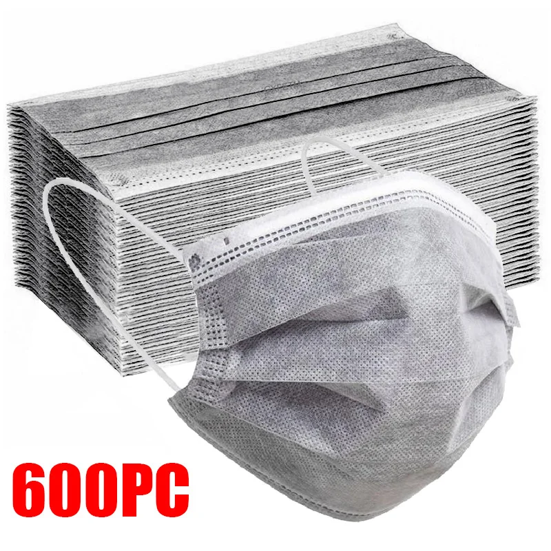 10 600 шт. масок одноразовые взрослые серый уход за кожей лица маска ткали фильтр 3