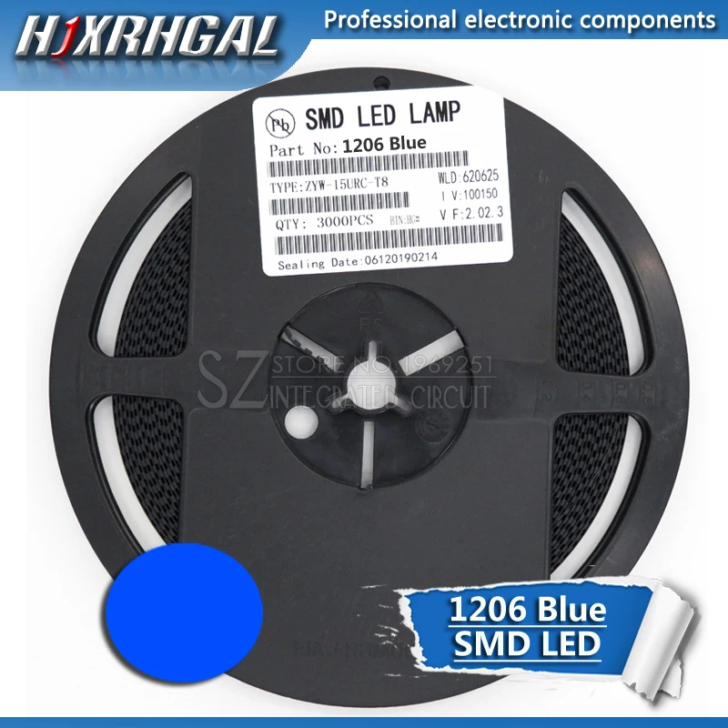 1 шт. синий светодиодный диодный светильник SMD 1206 новый и оригинальный hjxrhgal|Диоды|