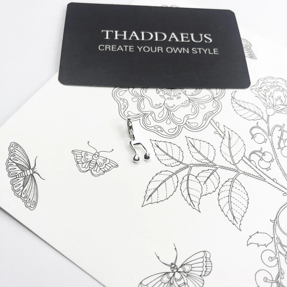 Модный кулон в виде музыкальных нот из стерлингового серебра 925 пробы ожерелье с