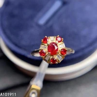 kjjeaxcmy fine jewelry natural ruby 925 sterling silver new men women ring support test popular