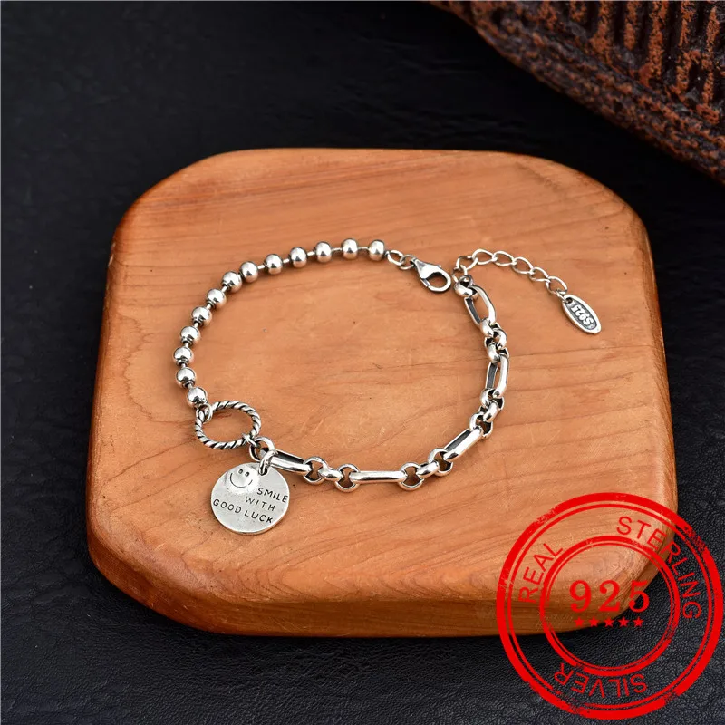 Женский браслет из серебра 100% пробы в Корейском стиле | Украшения и аксессуары