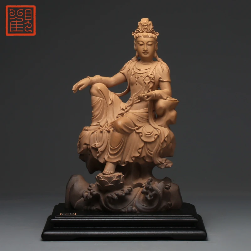 

★view restoring museum guanyin iron pills Shi Shi plastic furnishing articles sitting Buddha can support avalokitesvara