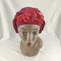 2021african nigerian turban cap with women cotton breathe hat muslim scarf gel headgear wide brim auto gele aso ebi headtie