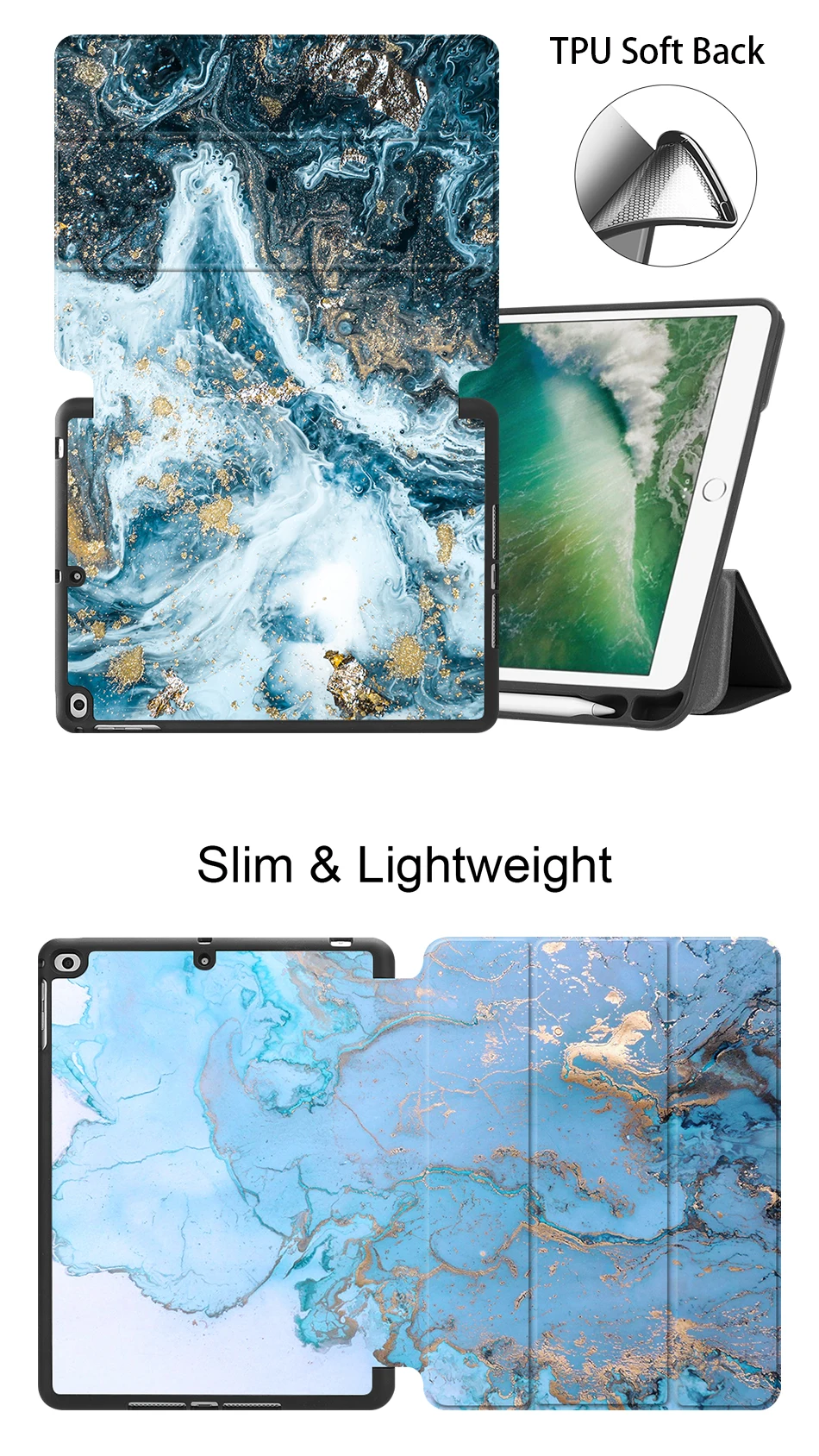 MTT чехол для Apple iPad 9,7 дюймов Мягкий ТПУ+ из искусственной кожи флип смарт-чехол для iPad Air 1 Air 2 9,7 ''мраморная текстура чехол для планшета