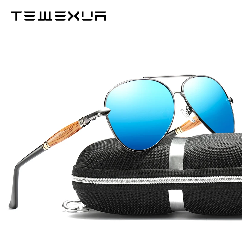Мужские солнцезащитные очки TEWEXUA классические поляризационные с защитой UV400 для