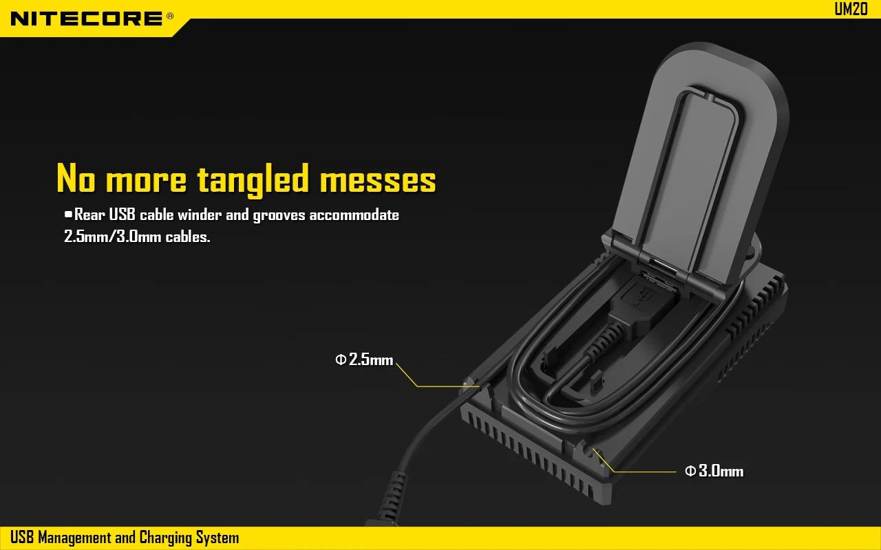 Nitecore UM2 UM4 ЖК-дисплей QC2.0 USB зарядное устройство UM10 UM20 18650 18350 16340 14500 анти короткая схема литий-ионная батарея зарядное устройство s