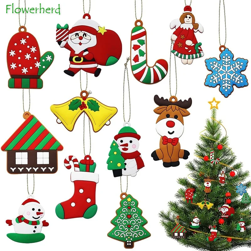 

Искусственное украшение для рождественской елки, подвески, смешанные фигурные украшения, подвески, праздничные украшения