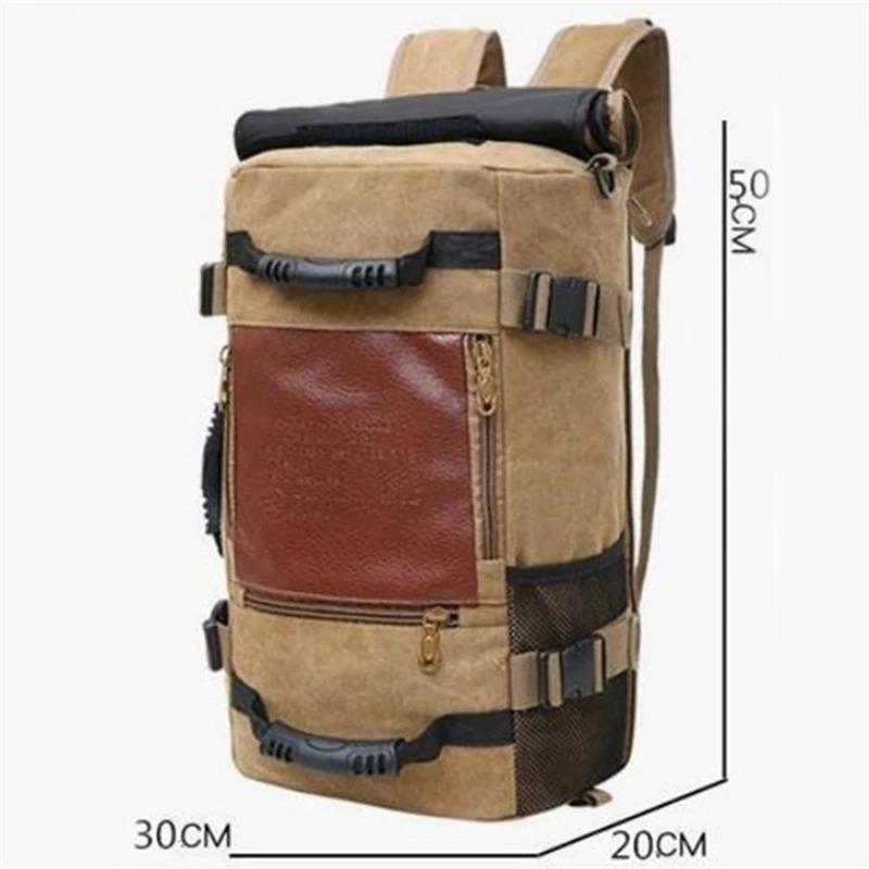 

Large Capacity Men's Backpack Travel Bag Sports Casual Canvas Backpacks For Male Mutifunctional Out Door Bags School Bags Pack