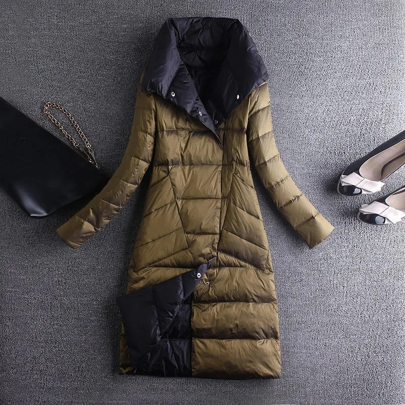 

Winter Women Parkas Jacket Thickn Down Cotton Padded Jackets Warm Overcoat Female Long Snow Coat Parka Outwear 5XL
