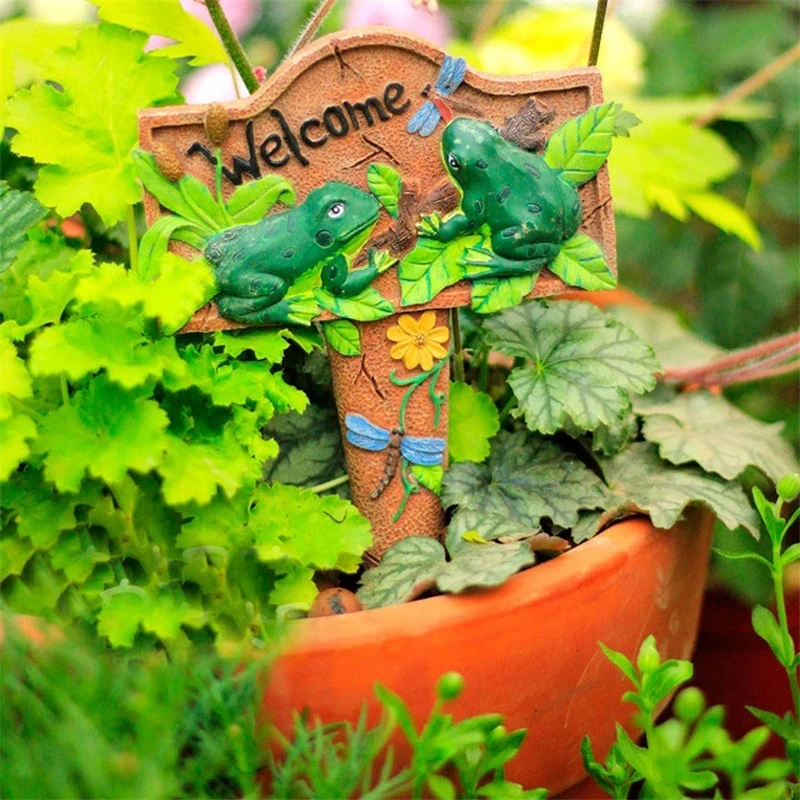 

Animal Welcome Stake Resin Stake for Lawn Sidewalk Fence Garden Decoration BENL889