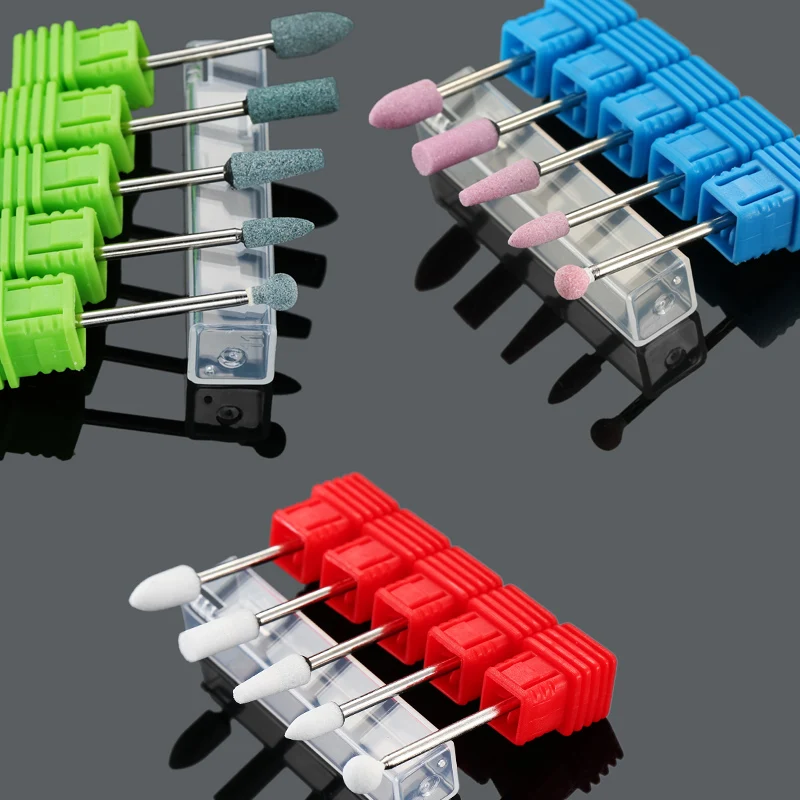 1PC 15 Type Ceramic Stone Burr Nail Drill Bits Cutter Machine for Manicure Apparatus Accessories Electric Files | Красота и здоровье
