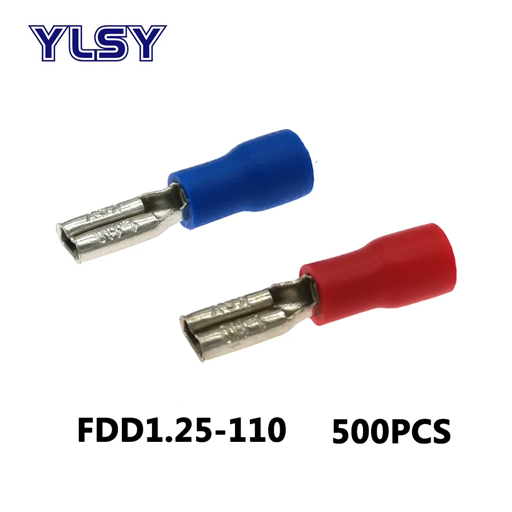 500 шт. 2 8 мм изолированных обжимных разъёмов коннекторов для мужчин и женщин MDD FDD