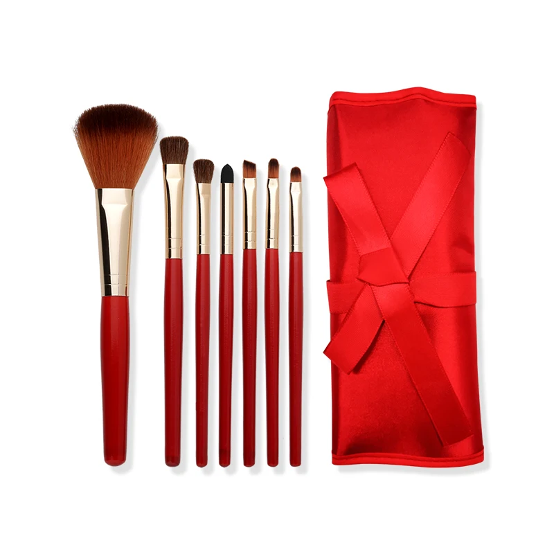 

Makeup Brushes Sets Eye Shadow Brush Eyebrow Brush Foundation Brush Lipbrush Sculpting Brush Tools, with Cosmetic Bag-7 PCS
