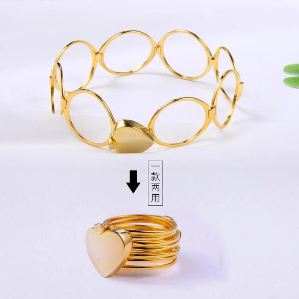

S925 ring personality fashion classic heart-shaped adjustable bracelet shape temperament couple ladies jewelry