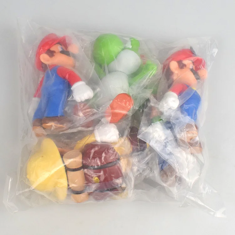 5 шт./компл. 10 см аниме-модель Super Mario куклы Марио Брос Луиджи Йоши игрушки фигурки