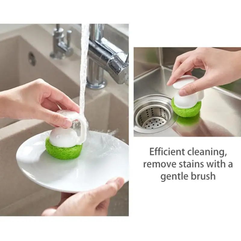 1/3/5 Pcs Cleaning Brush Scouring Pad Pot And Dish Brush Short Handle Strong Cleaning Power Hangable And Easy To Drain Tool images - 6
