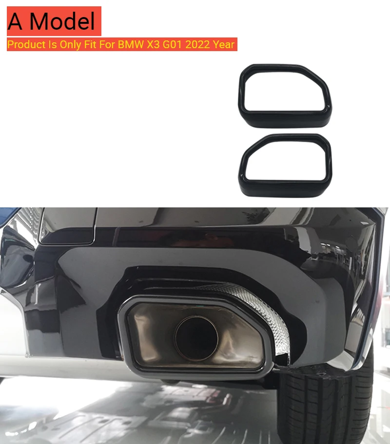 

Автомобильный Стайлинг для BMW X3 G01 2022 внешние аксессуары авто хвост горла выхлопная труба Спортивное украшение рамка крышка наклейки отделка