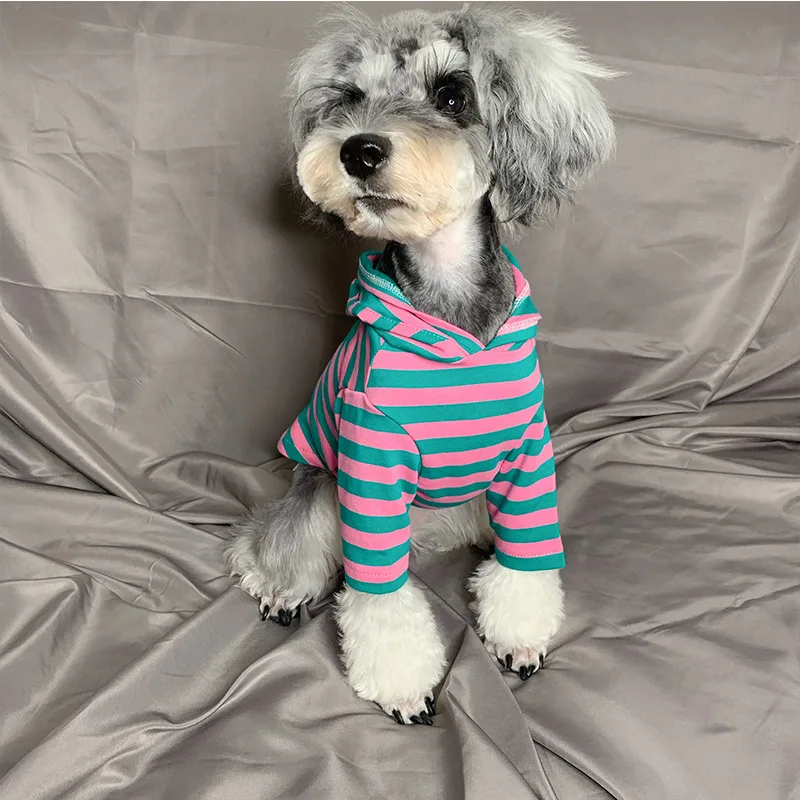 

Полосатые женские толстовки, стильная уличная одежда, свитшот, женская одежда для собак, кошек, щенков, французских бульдогов, S M L