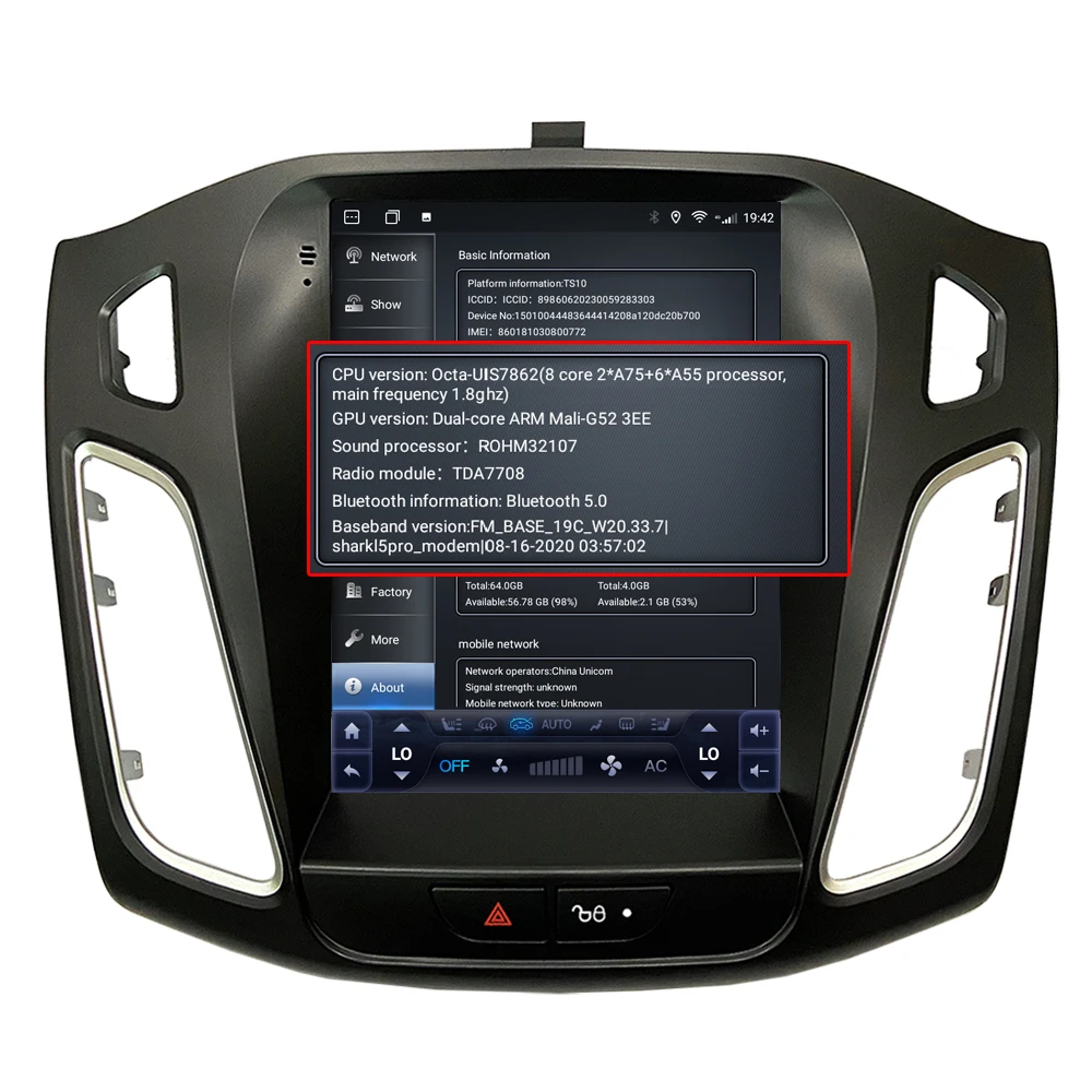 Автомобильный мультимедийный плеер Android 10 4 &quotIPS дисплей GPS радио bluetooth навигация