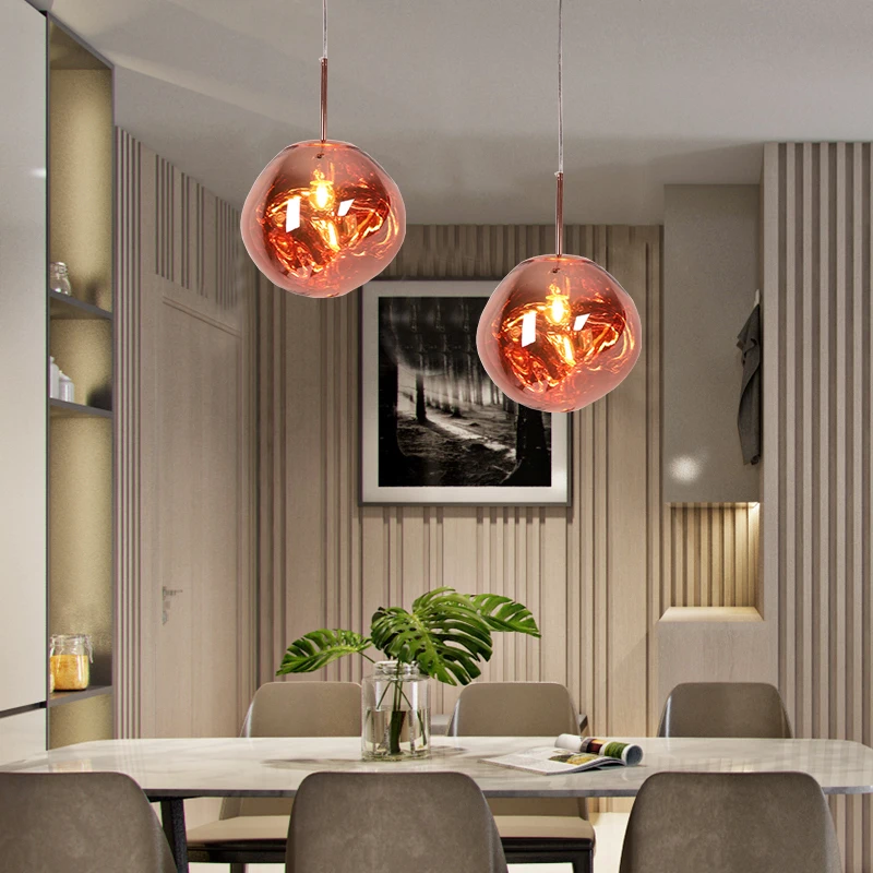 Modern Led Pendant Light Glass Globe Hanging Lamp Fixtures Indoor Lighting Lustre Luminaria Suspend Ing deco maison | Лампы и