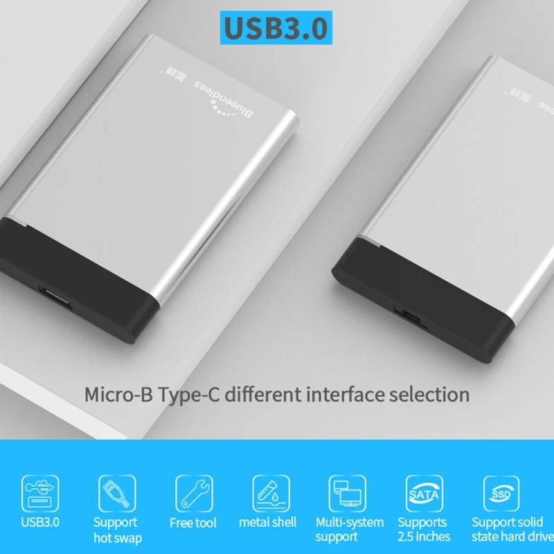 Blueendless внешний корпус для жесткого диска алюминиевый USB 3 0 Micro B/Type C 2 5 ''чехол SATA