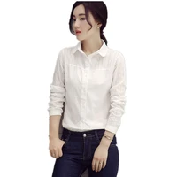 womens tops and shirt 2022 women peter pan collar cotton white shirts autumn winter long sleeve ladies tops blusas